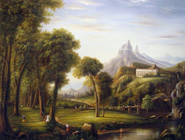Dream of Arcadia. The painting by Thomas Cole