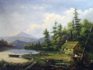 Home In The Woods, Thomas Cole, Art Paintings