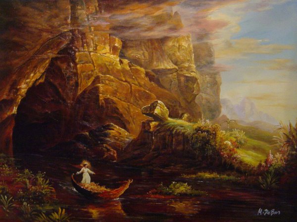 The Voyage of Life - Childhood. The painting by Thomas Cole