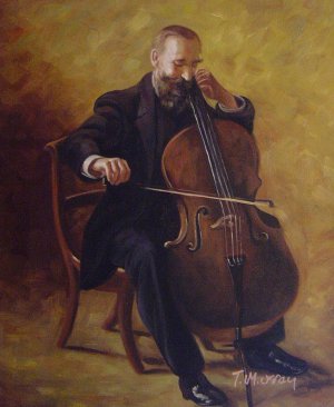 Thomas Eakins, The Cello Player, Painting on canvas