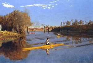 Thomas Eakins, The Champion Single Sculls (Max Schmitt in a Single Scull), Painting on canvas