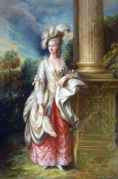 The Honorable Mrs. Graham. The painting by Thomas Gainsborough