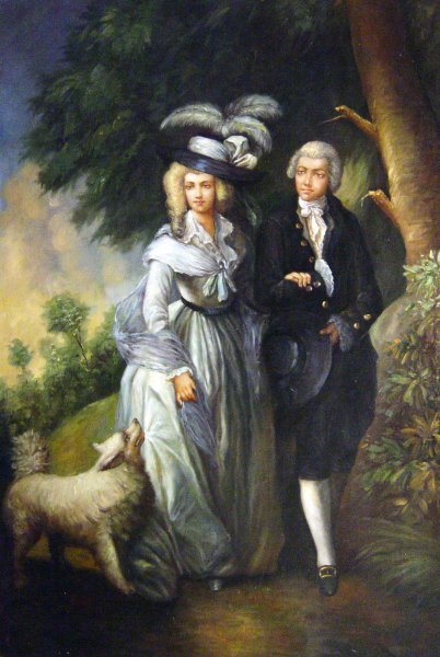The Morning Walk. The painting by Thomas Gainsborough