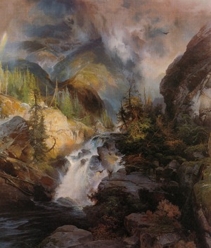 Thomas Moran, Children of the Mountain, Painting on canvas