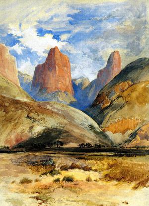 Thomas Moran, Colburn's Butte, South Utah, Painting on canvas
