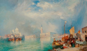 Reproduction oil paintings - Thomas Moran - Entrance to the Grand Canal, Venice