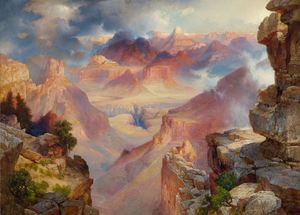 Reproduction oil paintings - Thomas Moran - Grand Canyon of Arizona at Sunset