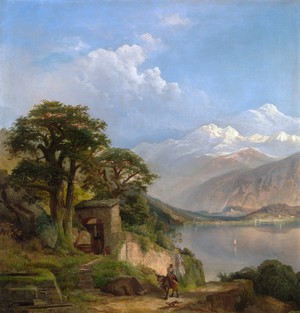 Thomas Moran, Lake Como, Art Reproduction
