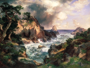 Thomas Moran, Point Lobos, Monterey, California, Painting on canvas