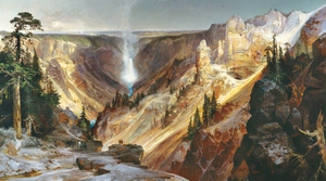 Thomas Moran, The Grand Canyon of the Yellowstone, Painting on canvas