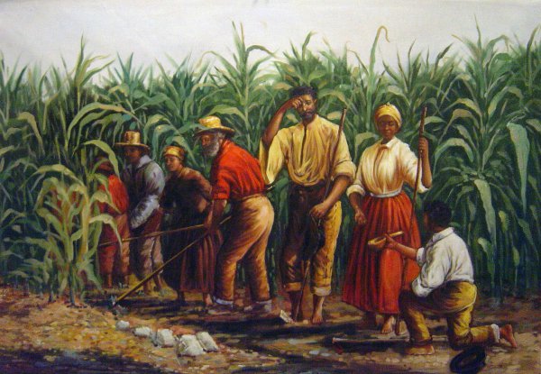 Southern Cornfield, Nashville, Tennessee. The painting by Thomas Waterman Wood