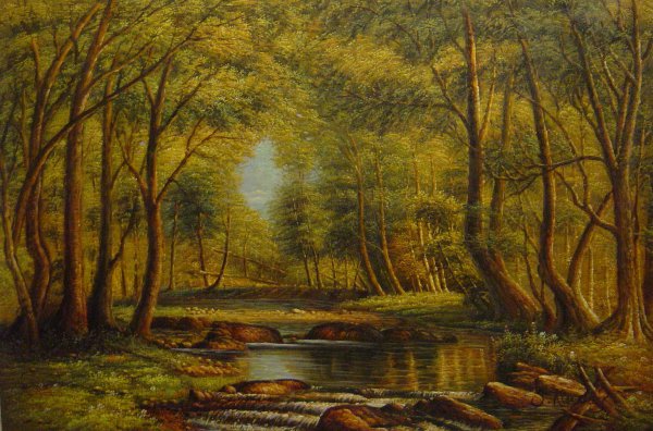 Catskill Brook. The painting by Thomas Worthington Whittredge