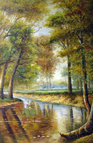 Thomas Worthington Whittredge, Spring On The River, Painting on canvas