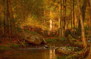 Thomas Worthington Whittredge, Sunlight in the Forest, Art Reproduction