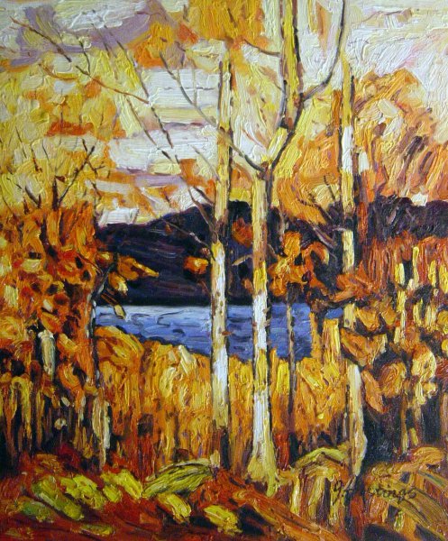 Algonquin October. The painting by Tom Thomson