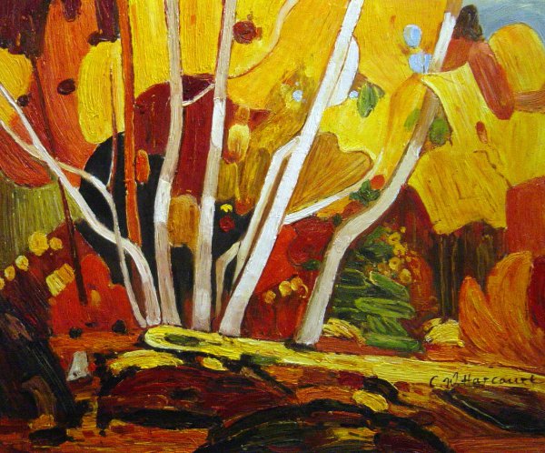 Autumn Birches. The painting by Tom Thomson