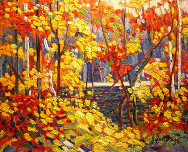 The Pool. The painting by Tom Thomson