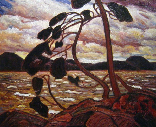 The West Wind. The painting by Tom Thomson