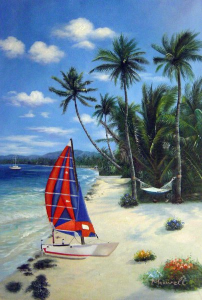 Tropical Beach. The painting by Our Originals