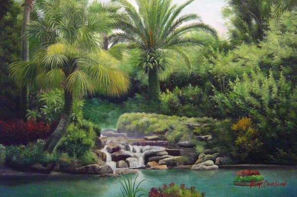 Tropical Oasis. The painting by Our Originals