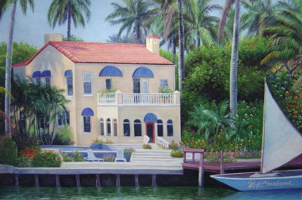 Tropical Villa. The painting by Our Originals