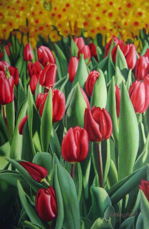 Our Originals, Tulips And Daffodils, Painting on canvas