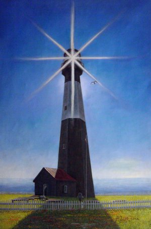 Famous paintings of Lighthouses: Tybee Island Lighthouse Beacon