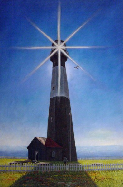 Tybee Island Lighthouse Beacon. The painting by Our Originals