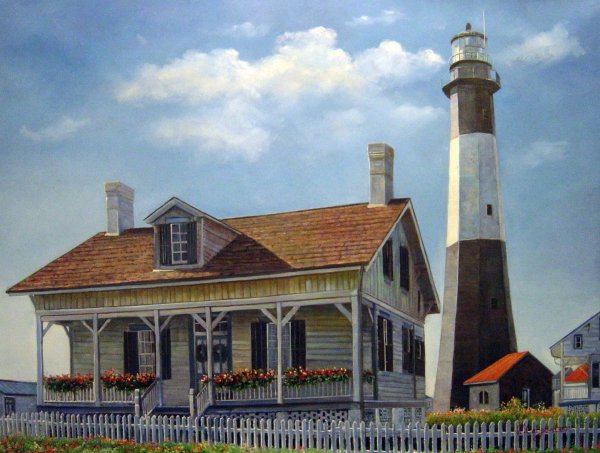 Tybee Island Lighthouse. The painting by Our Originals