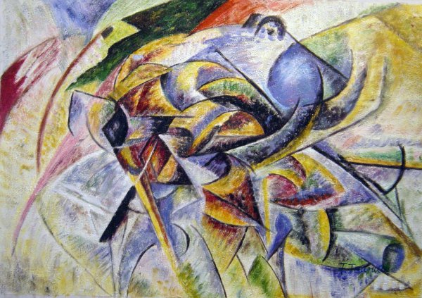 A Dynamism Of A Cyclist. The painting by Umberto Boccioni