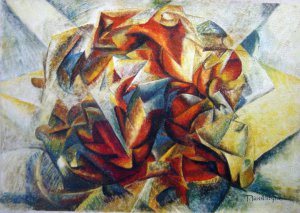 A Dynamism Of A Soccer Player, Umberto Boccioni, Art Paintings