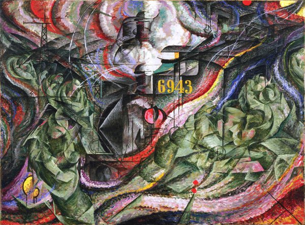 All About the States of Mind I: Farewells. The painting by Umberto Boccioni