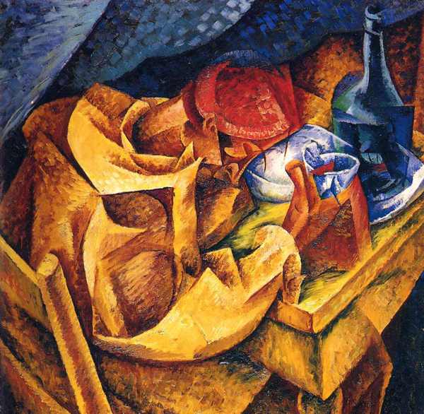 Drinker. The painting by Umberto Boccioni