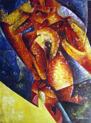Umberto Boccioni, Dynamism Of A Human Body, Painting on canvas