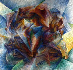 Umberto Boccioni, Dynamism of a Soccer Player, Painting on canvas