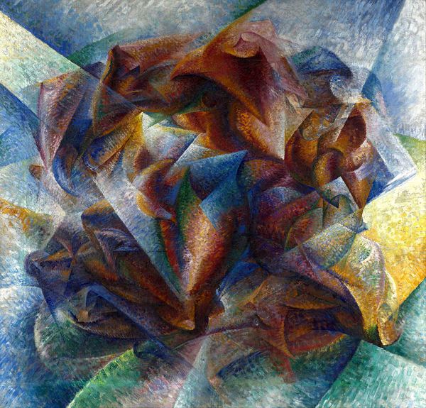 Dynamism of a Soccer Player. The painting by Umberto Boccioni