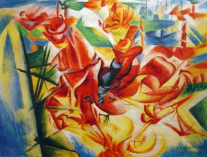 Umberto Boccioni, Elasticity, Painting on canvas
