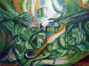 Umberto Boccioni, States Of Mind, The Farewells, Painting on canvas