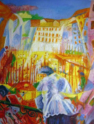 Umberto Boccioni, Street Noises Invade The House, Painting on canvas