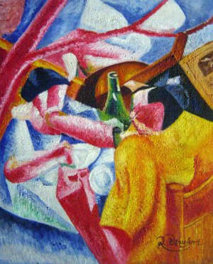 Umberto Boccioni, Under The Pergola At Naples, Painting on canvas