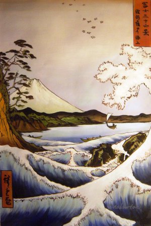 Utagawa Hiroshige, View From Satta Suruga, Painting on canvas