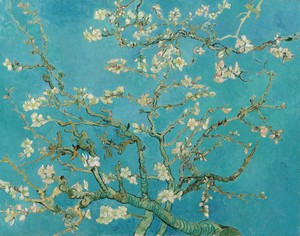 Vincent Van Gogh, A Floral Still Life: Branches with Almond Blossoms, Painting on canvas