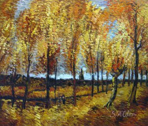 Vincent Van Gogh, A Lane With Poplars, Painting on canvas