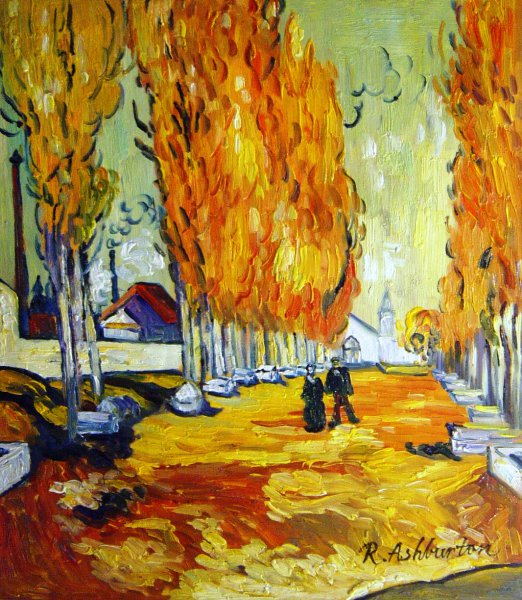 Allee des Alyscamps I. The painting by Vincent Van Gogh
