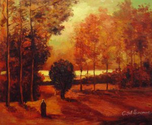 Reproduction oil paintings - Vincent Van Gogh - Autumn Landscape At Dusk