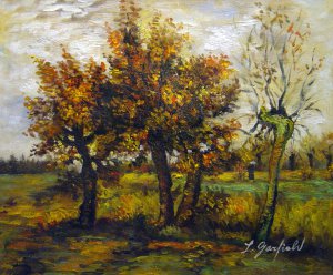 Autumn Landscape With Four Trees, Vincent Van Gogh, Art Paintings