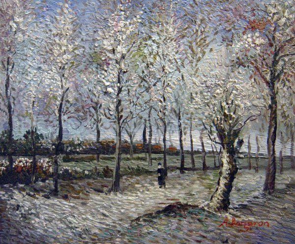Avenue Of Poplars Near Nuenen. The painting by Vincent Van Gogh