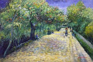 Reproduction oil paintings - Vincent Van Gogh - Avenue With Flowering Chestnut Trees