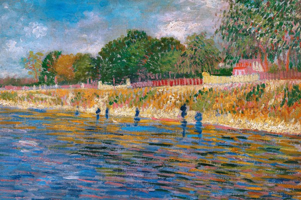 Bank of the Seine. The painting by Vincent Van Gogh