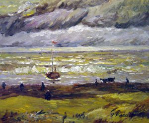 Vincent Van Gogh, Beach At Scheveningenin, Stormy Weather, Painting on canvas